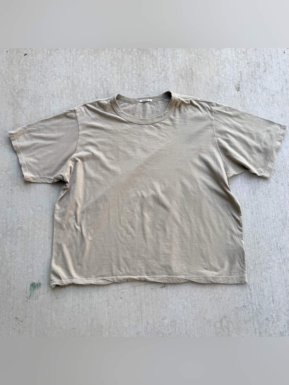 Buck Mason Cotton Slub T Shirt Men Size 2XL Beige Made In USA